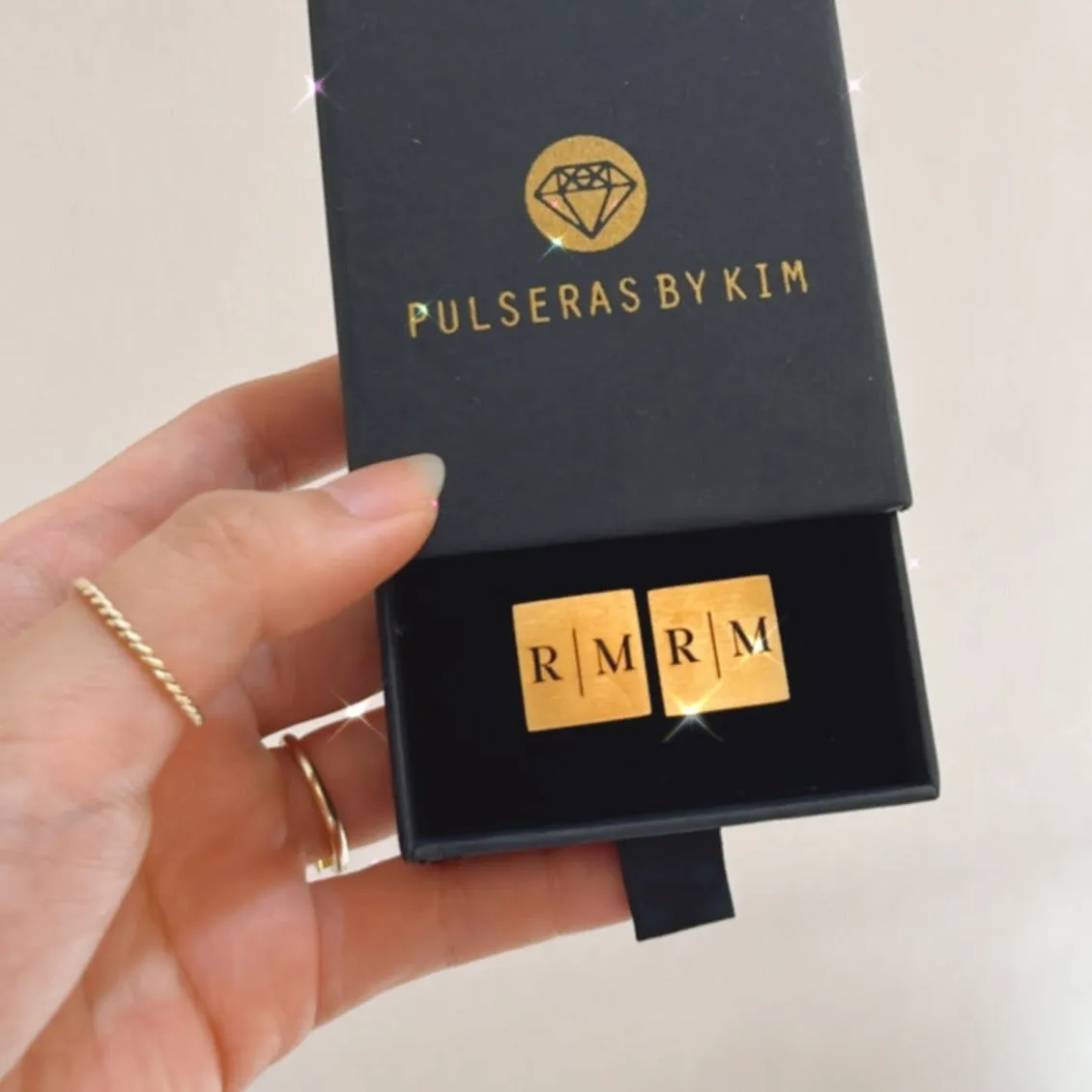 Lazer Engraved Square Cufflinks