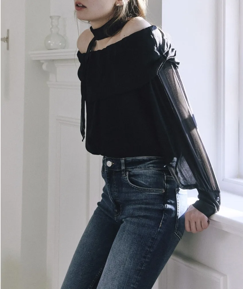 LETTER FROM MOON  |Casual Style Street Style Long Sleeves Plain Elegant Style