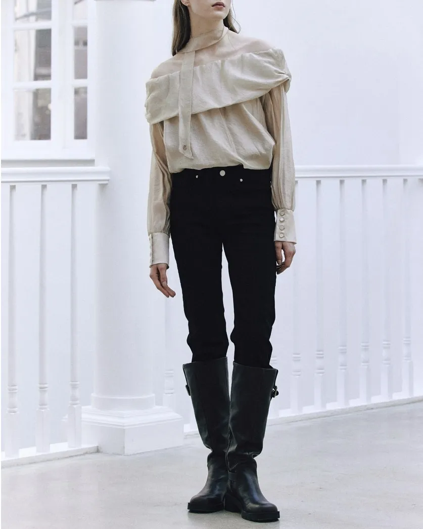 LETTER FROM MOON  |Casual Style Street Style Long Sleeves Plain Elegant Style