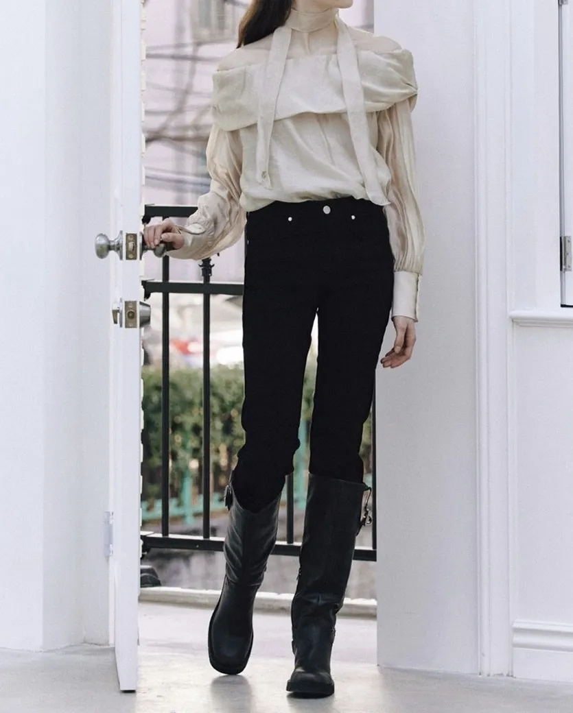 LETTER FROM MOON  |Casual Style Street Style Long Sleeves Plain Elegant Style