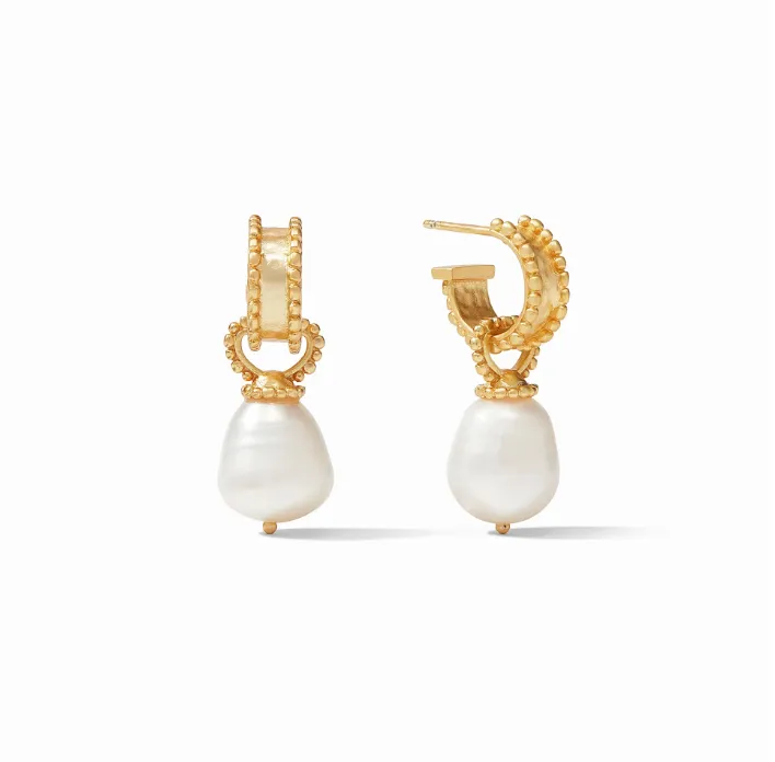 Marbella Pearl Hoop & Charm Earring