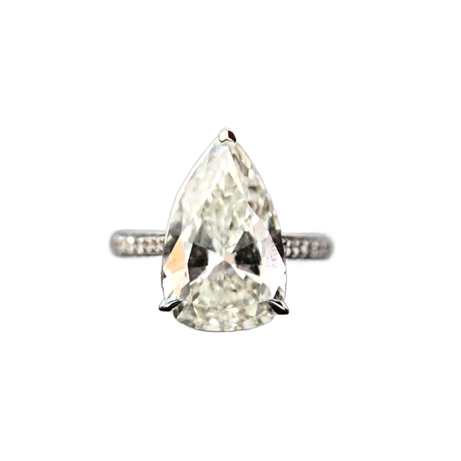 Marquise Cut & Black Diamonds Hidden Halo Engagement Ring