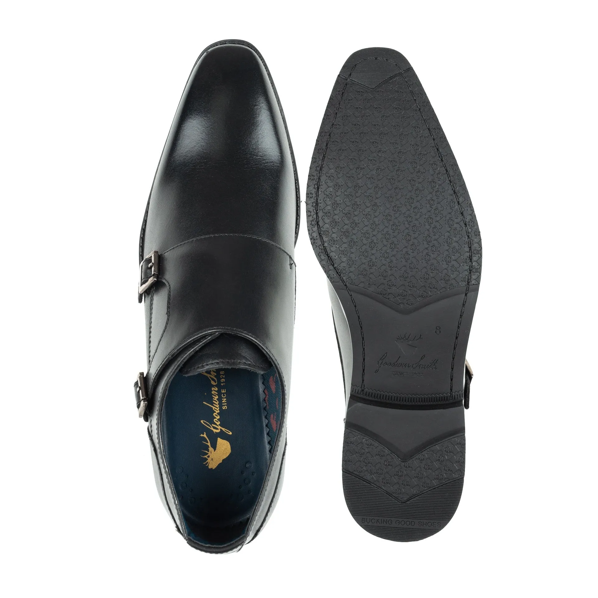 Men's Knightsbridge Black Monk Strap