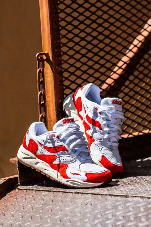 Mens Saucony Grid Shadow 2 (White/Red)