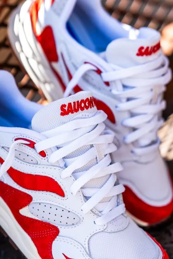 Mens Saucony Grid Shadow 2 (White/Red)