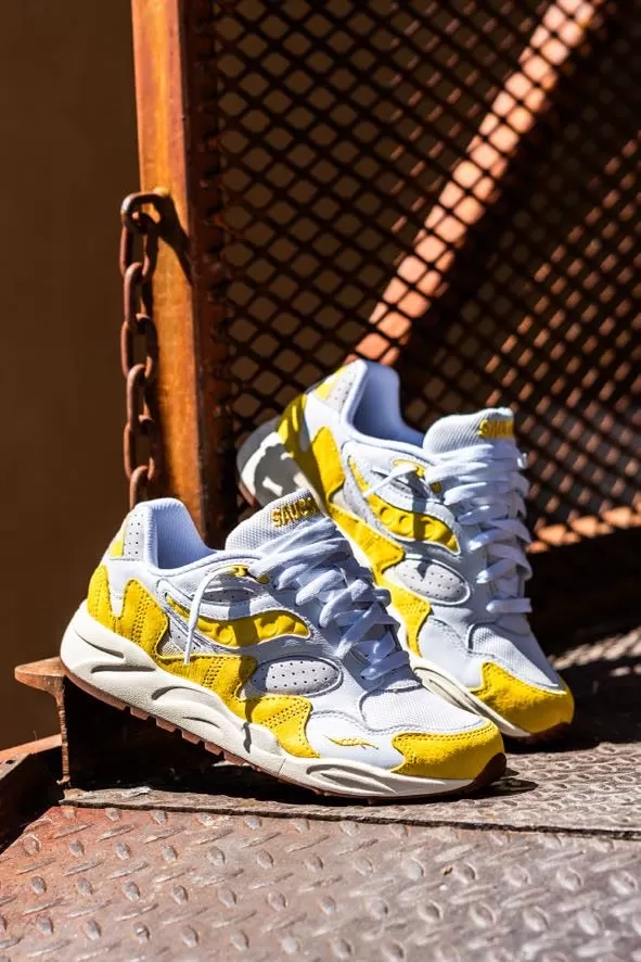 Mens Saucony Grid Shadow 2 (White/Yellow)