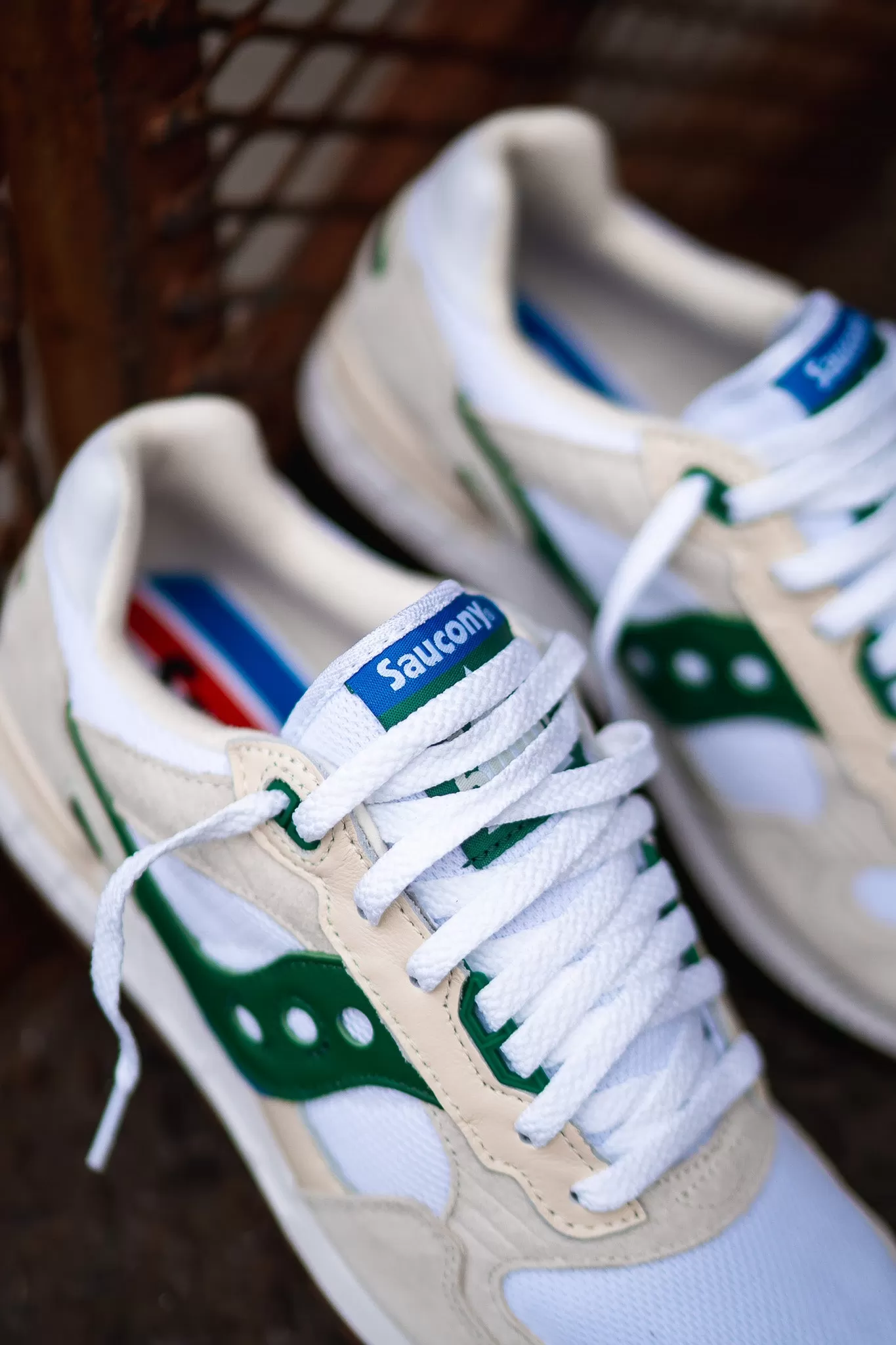 Mens Saucony Shadow 5000 (White/Green)