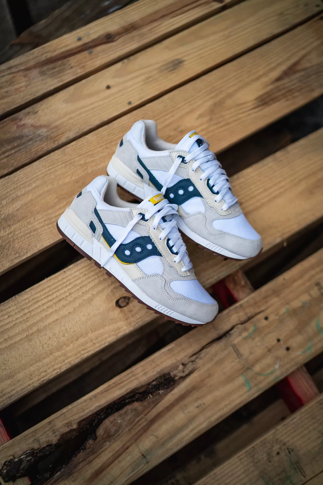 Mens Saucony Shadow 5000 (White/Navy)