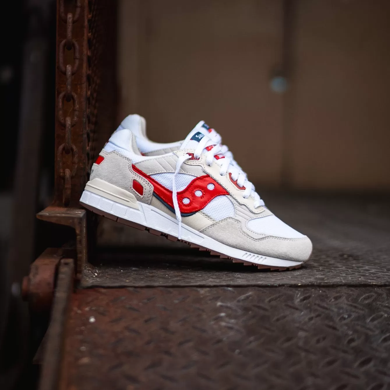 Mens Saucony Shadow 5000 (White/Red)