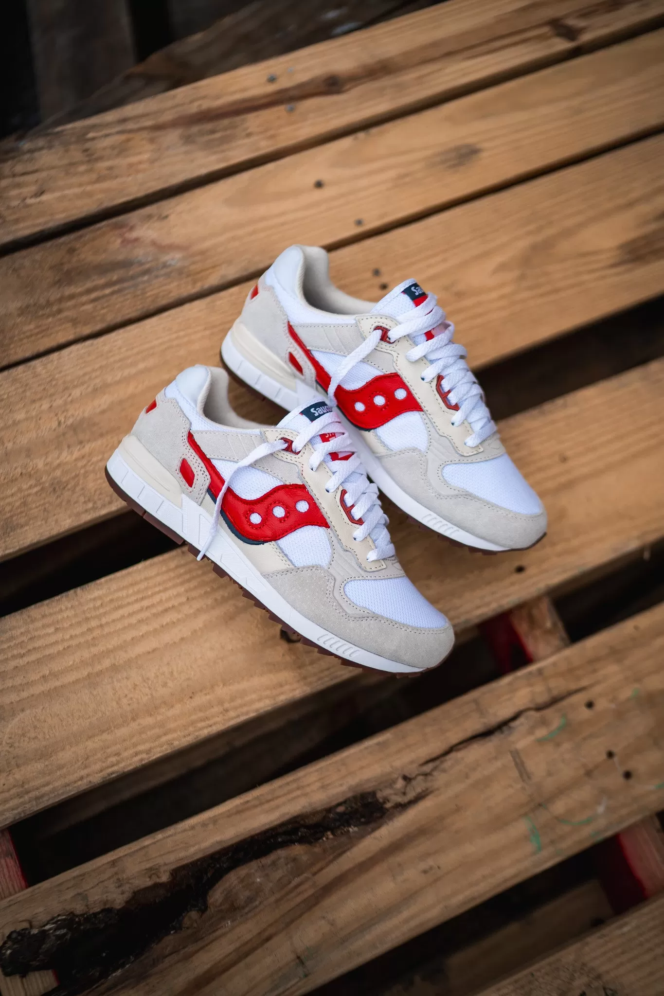 Mens Saucony Shadow 5000 (White/Red)