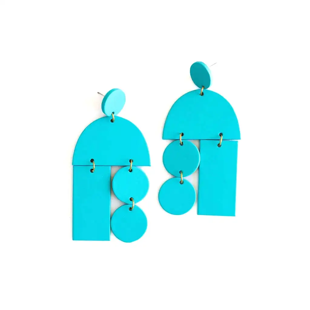 Mobile Earrings - (emerald or turquoise)