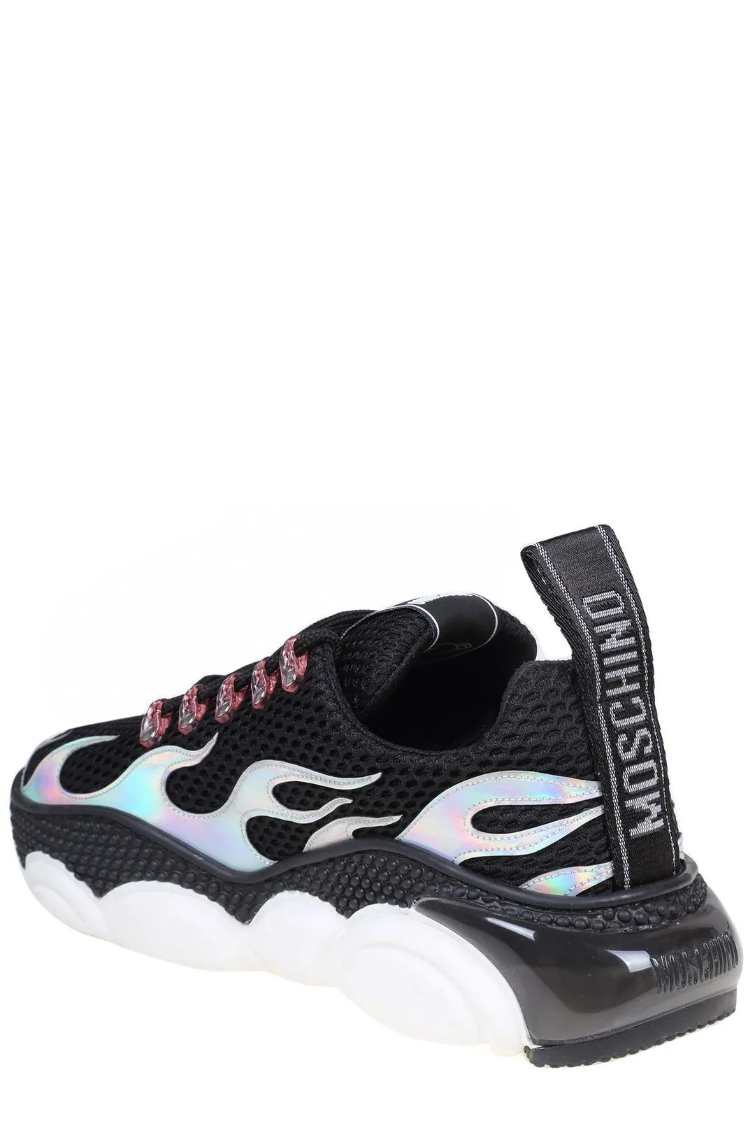 Moschino Round Toe Lace-Up Sneakers