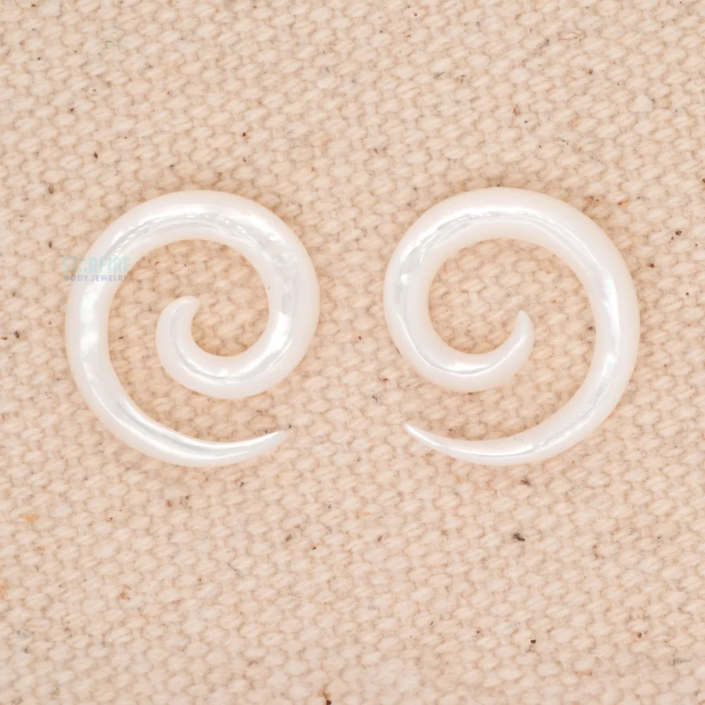 Mother of Pearl Spirals - (8 ga.)