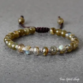 Natural Labradorite & Tibetan Bead Bracelet