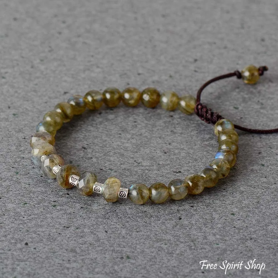 Natural Labradorite & Tibetan Bead Bracelet