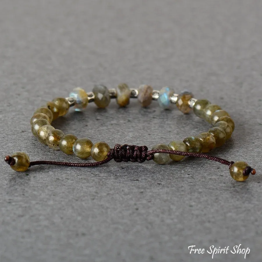 Natural Labradorite & Tibetan Bead Bracelet