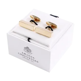 Oblong Solid Brass Cufflinks by House of Amanda Christensen