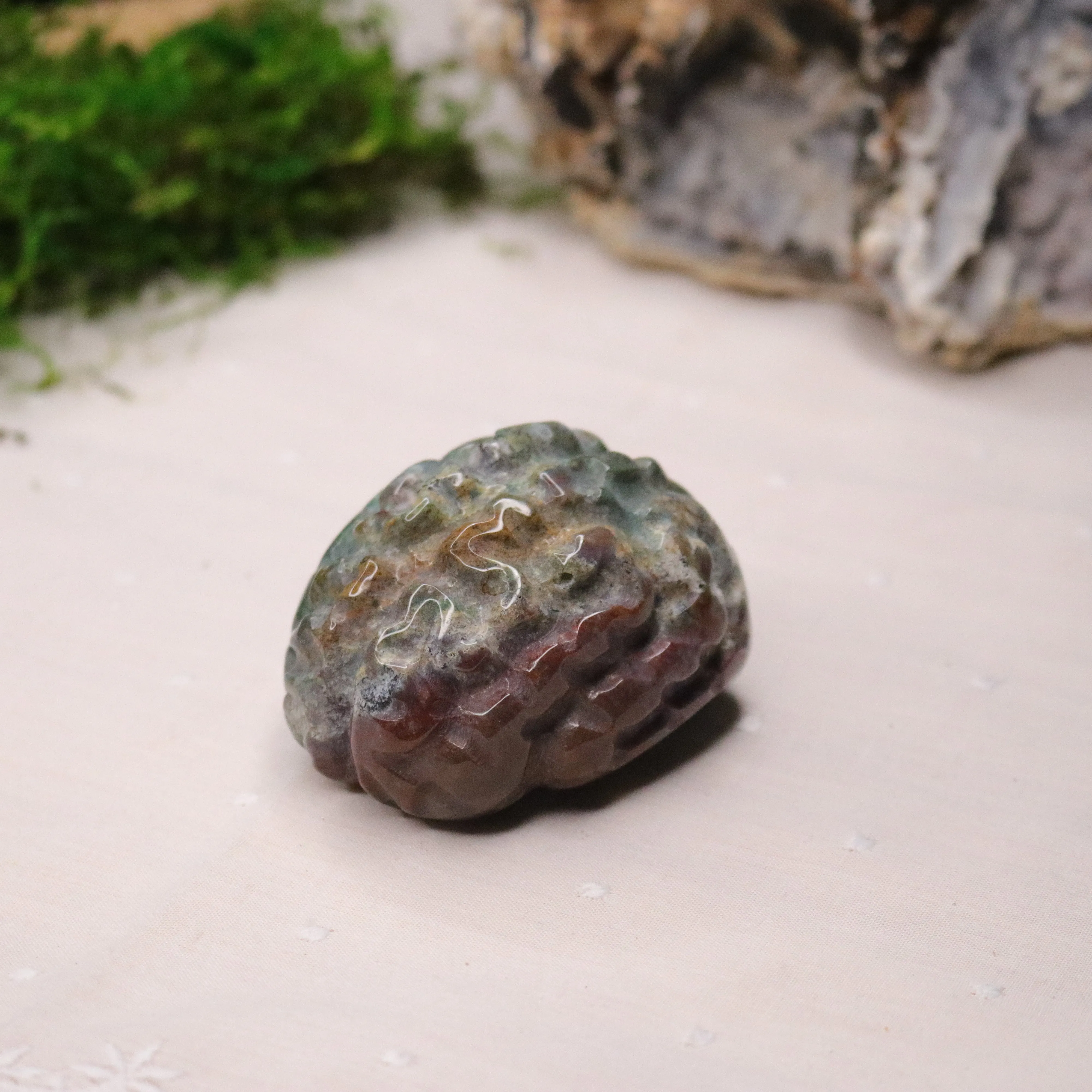 Ocean Jasper Brain Carving