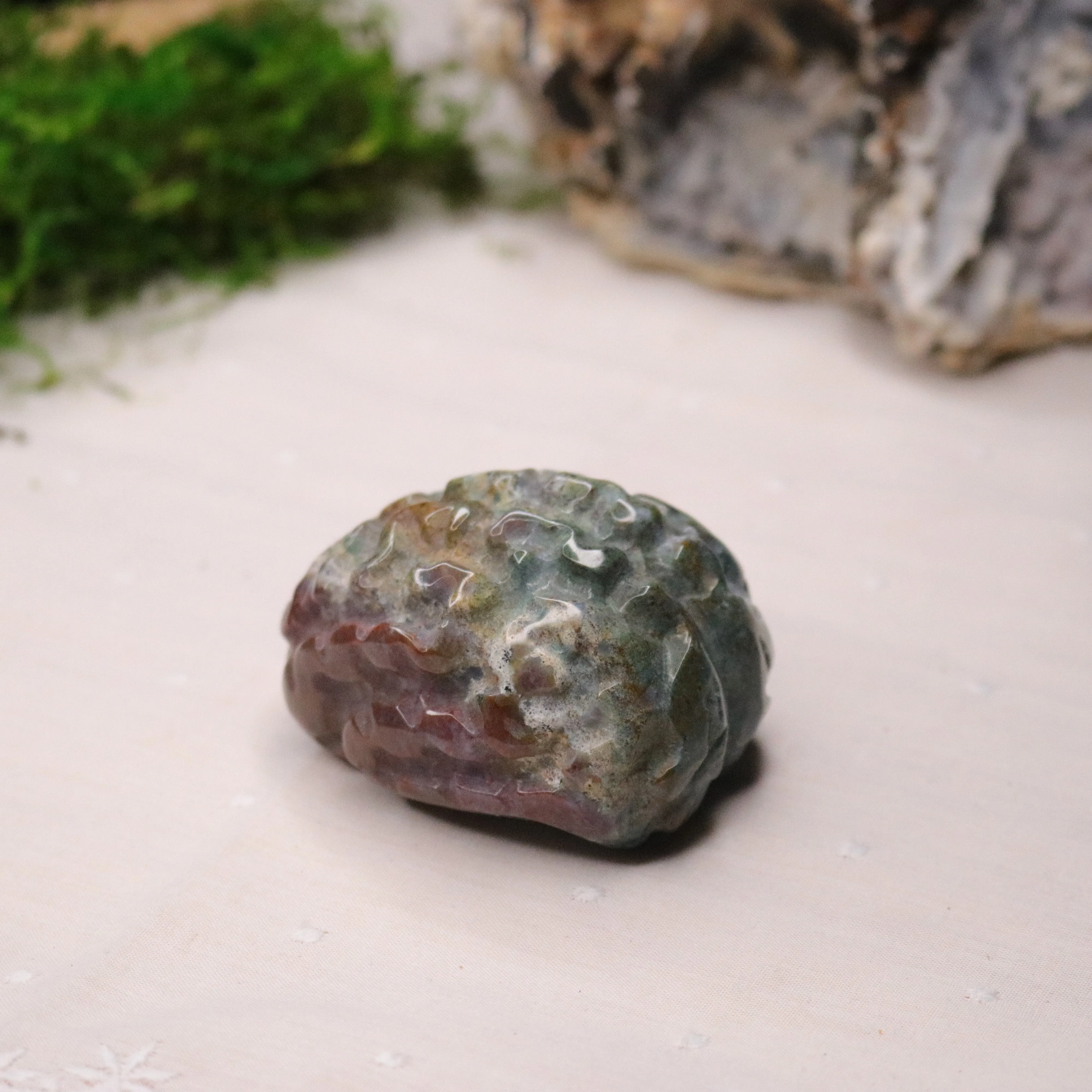 Ocean Jasper Brain Carving