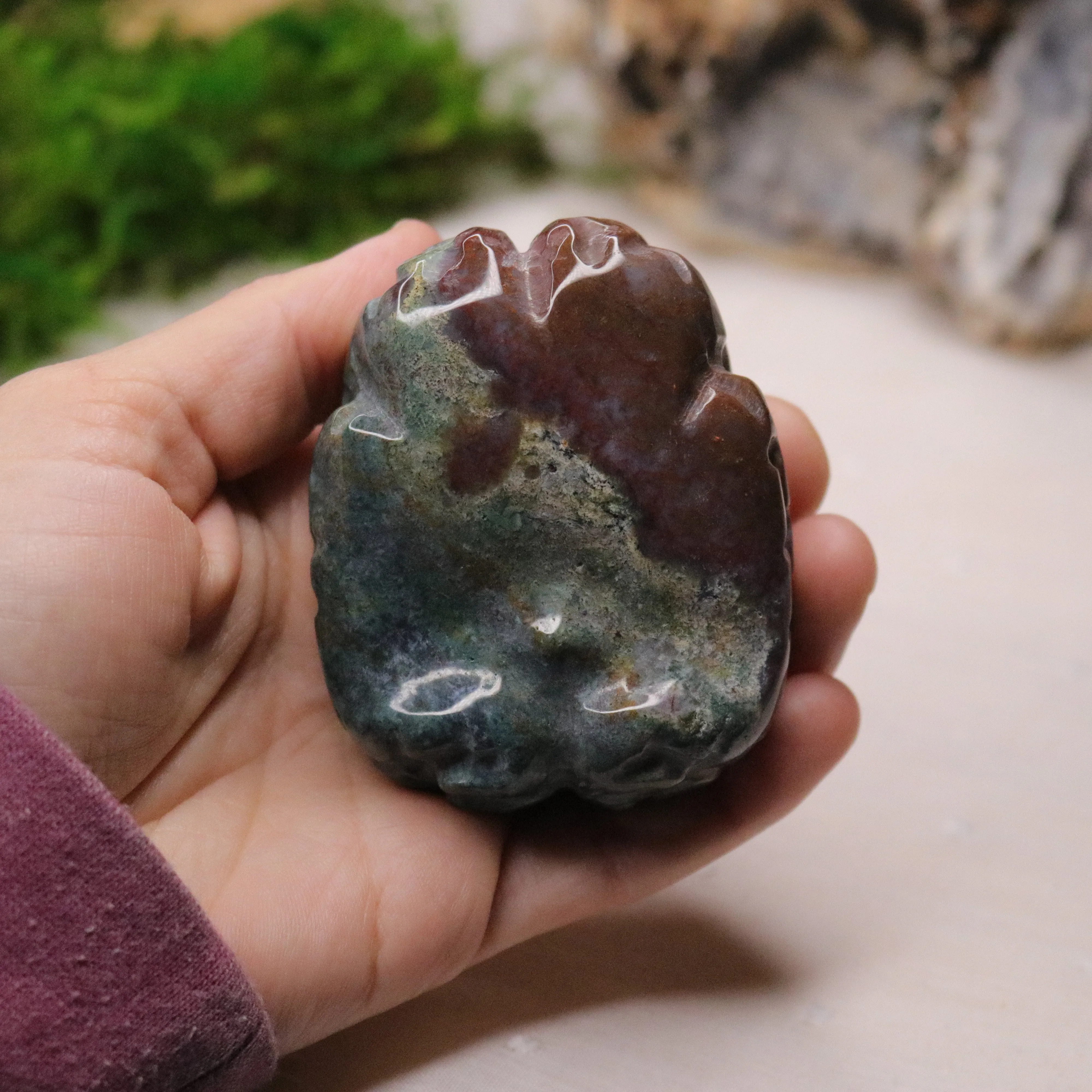 Ocean Jasper Brain Carving