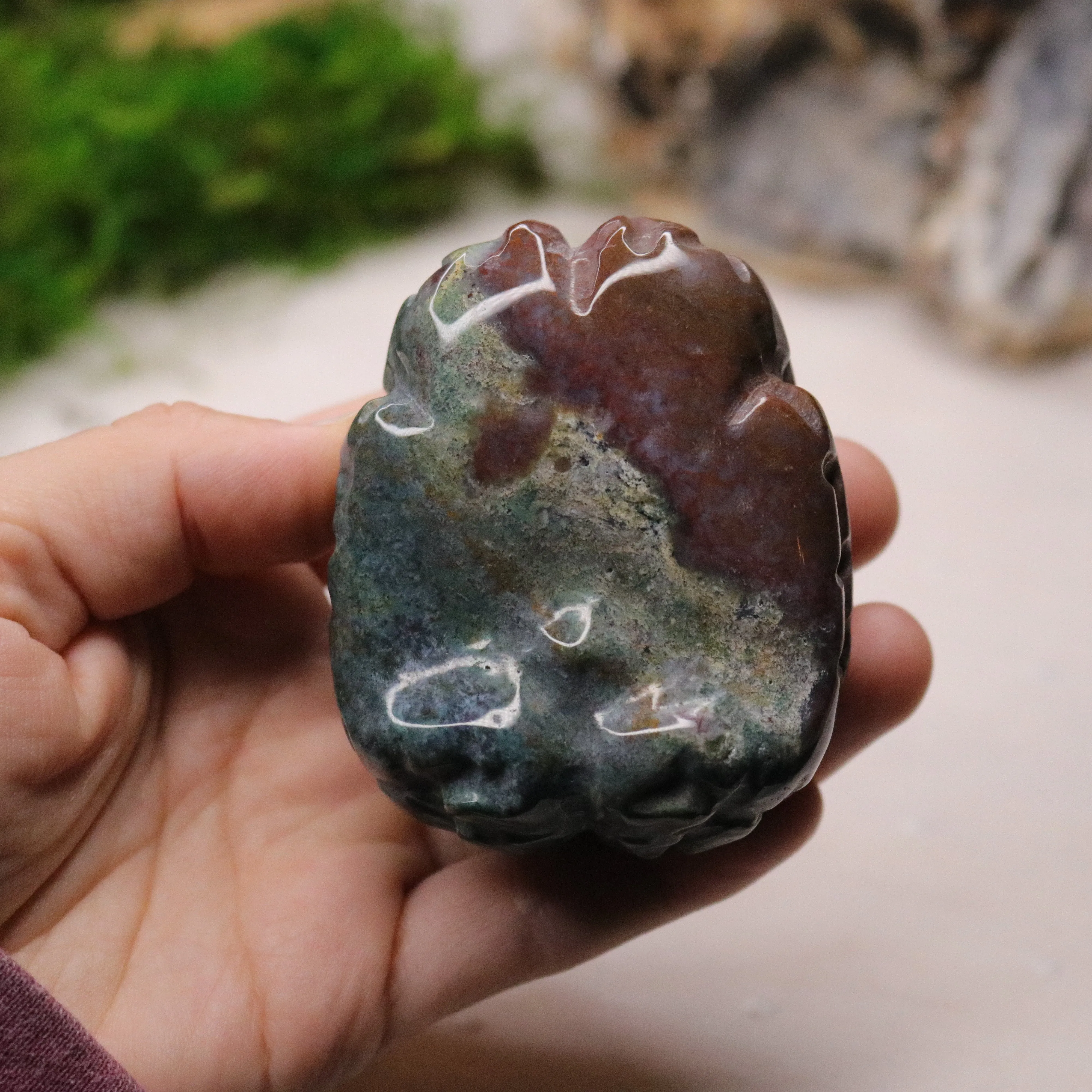 Ocean Jasper Brain Carving