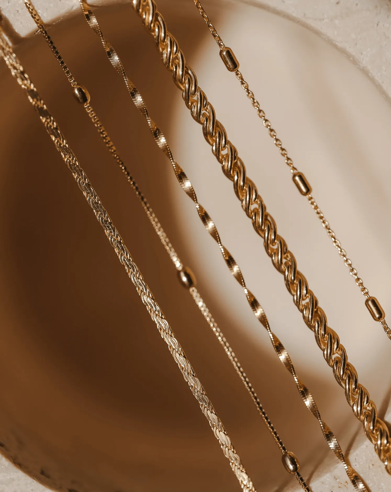 Oval Beaded Chain - Gold Vermeil