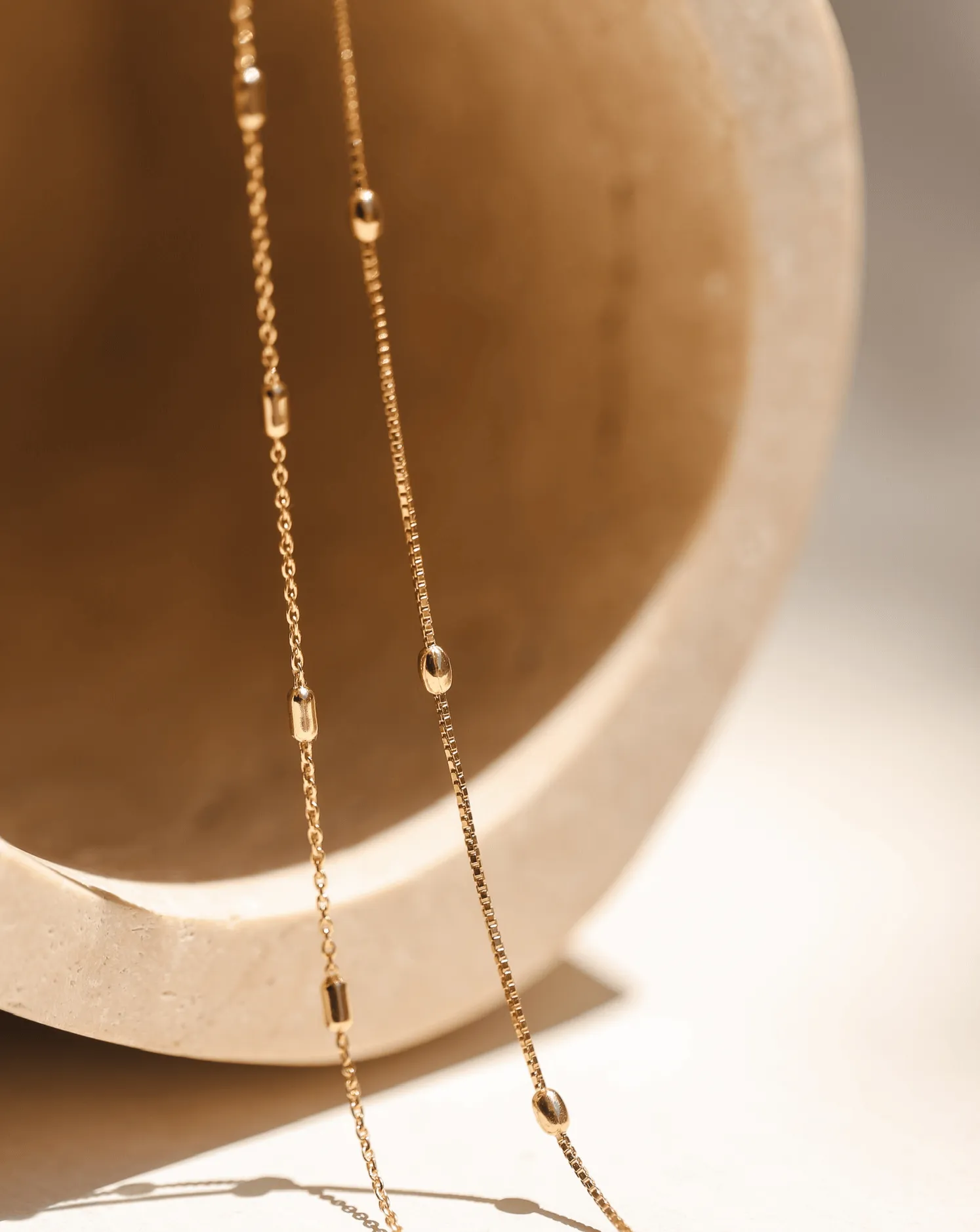 Oval Beaded Chain - Gold Vermeil