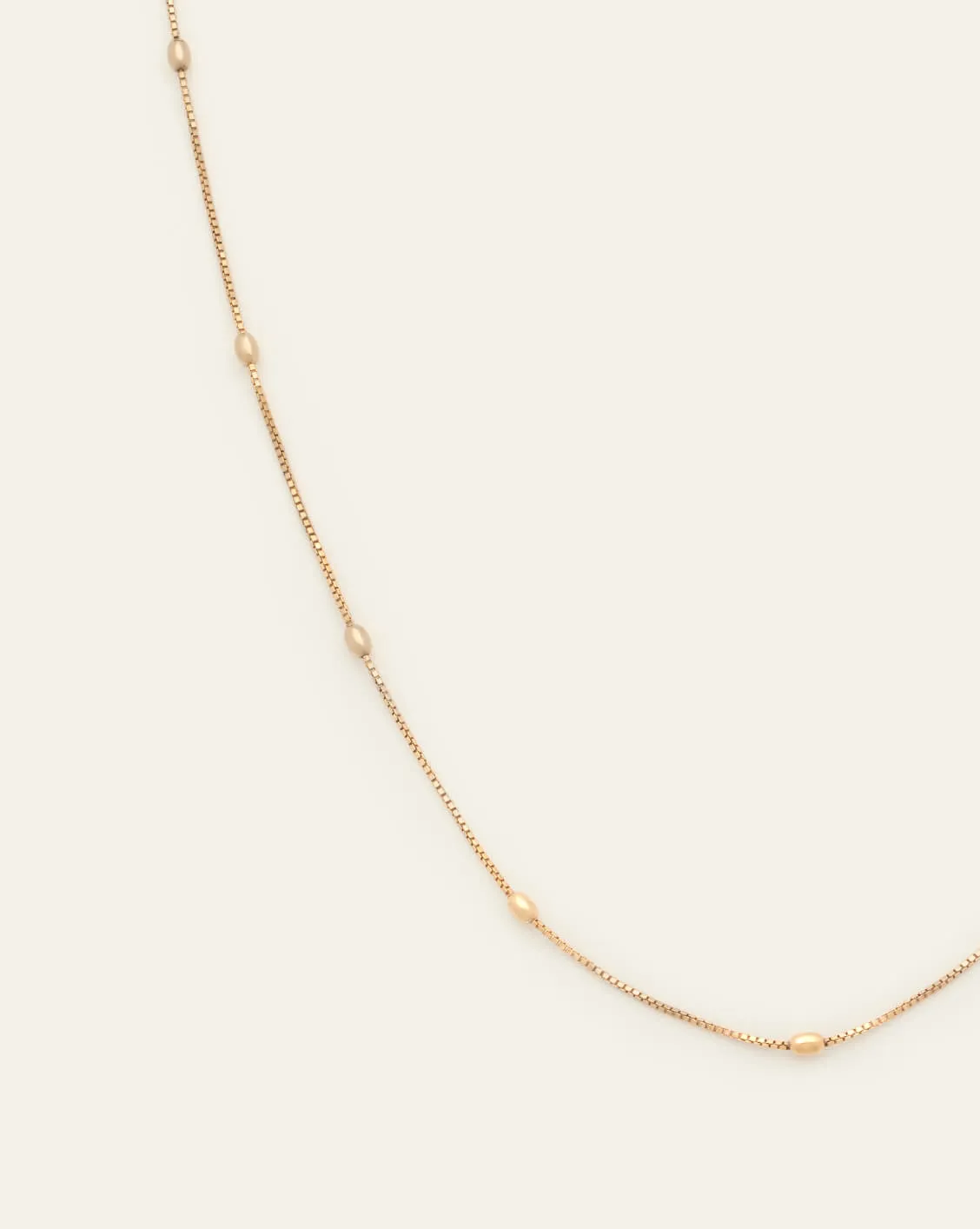 Oval Beaded Chain - Gold Vermeil