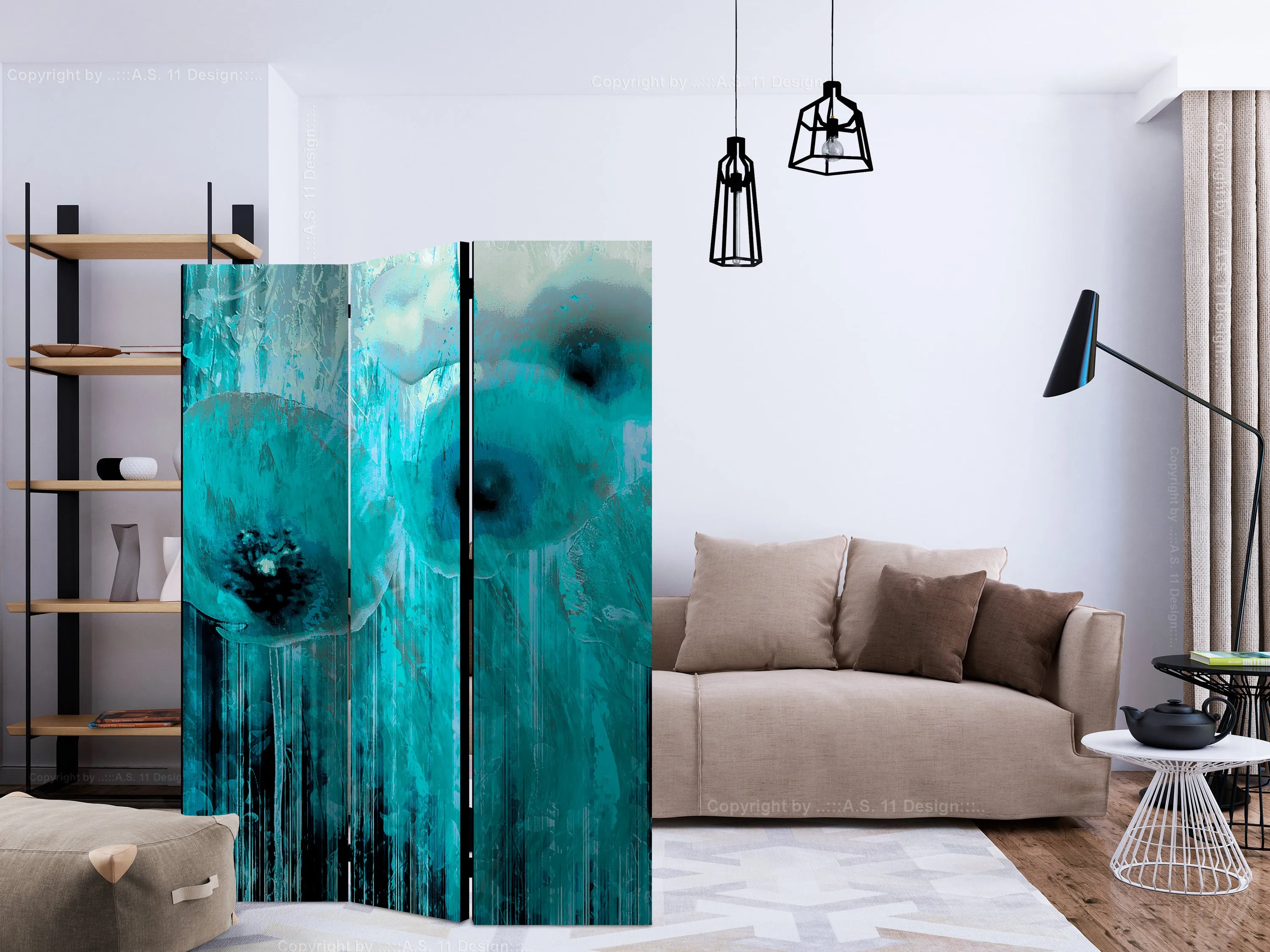 Paravento Turquoise madness [Room Dividers]