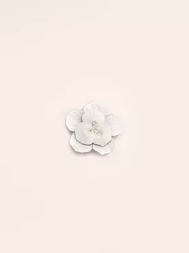 Patent Flower Clip White