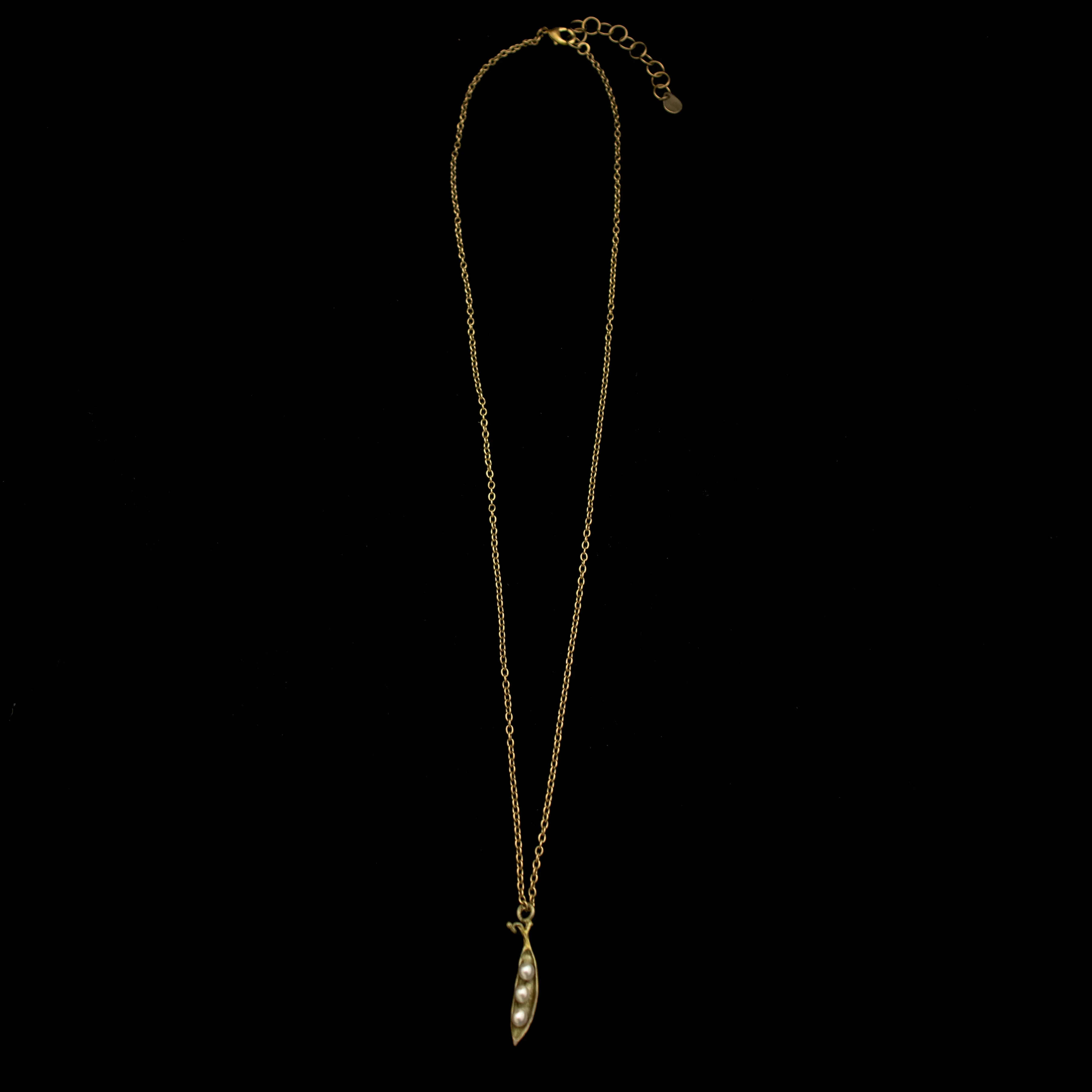 Pea Pod 16 Inch Adjustable Petite 3 Pearl Pendant Necklace by Michael Michaud