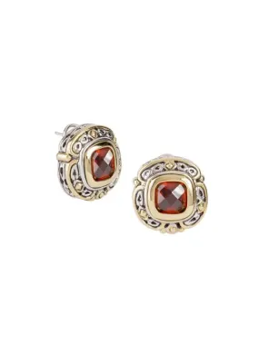 Pedras Collection Omega Clip Stud Earrings in Garent by John Medeiros