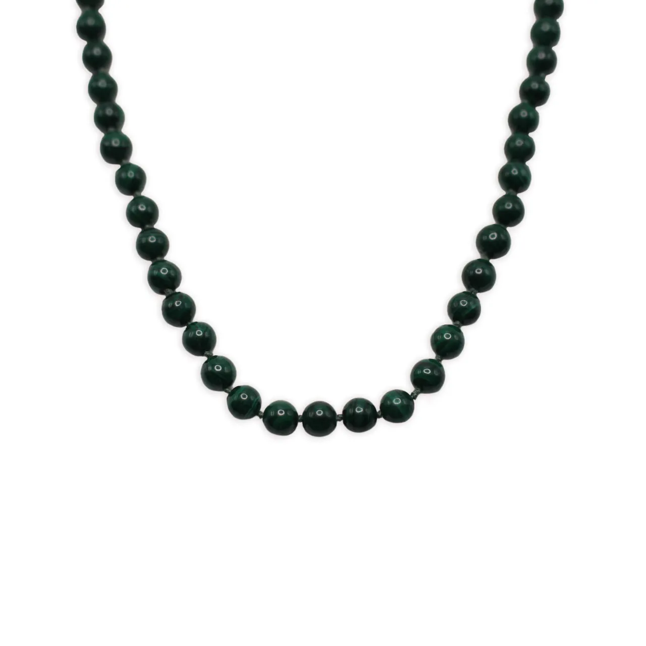 Plaza Limited Edition Silk Beaded Malachite Necklace Base