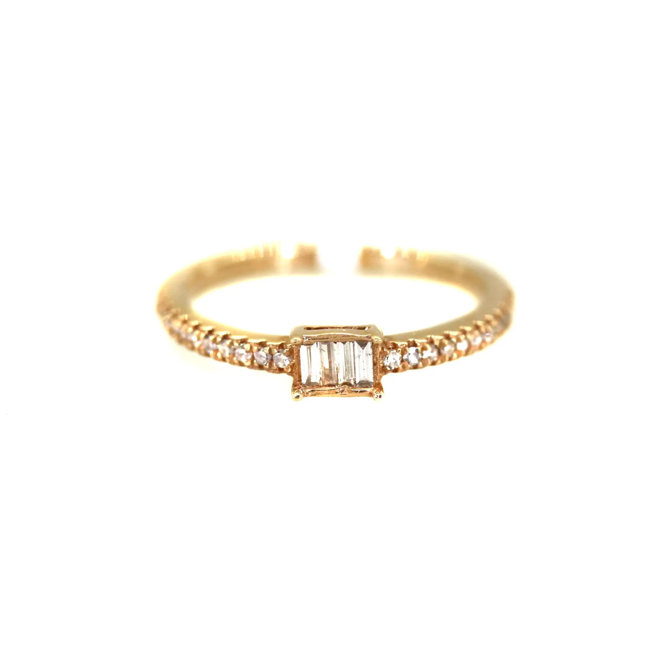 Prong Set North West Baguette Diamonds Ring