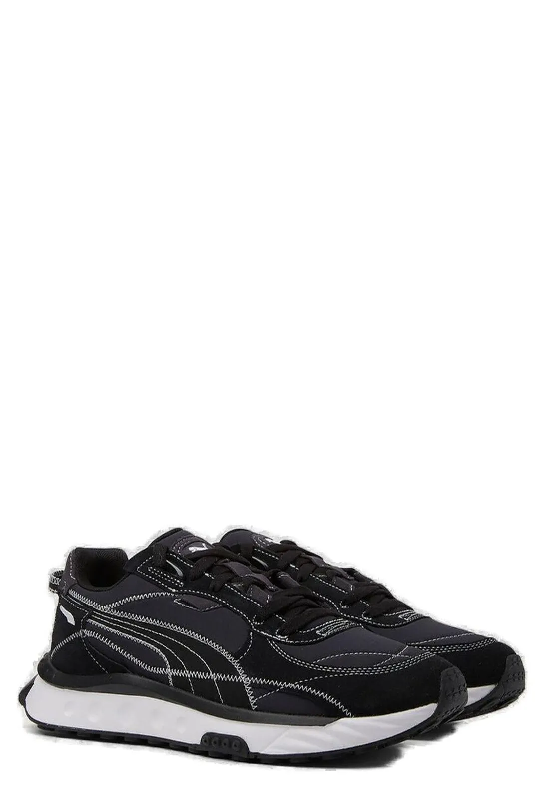 Puma Round Toe Lace-Up Sneakers