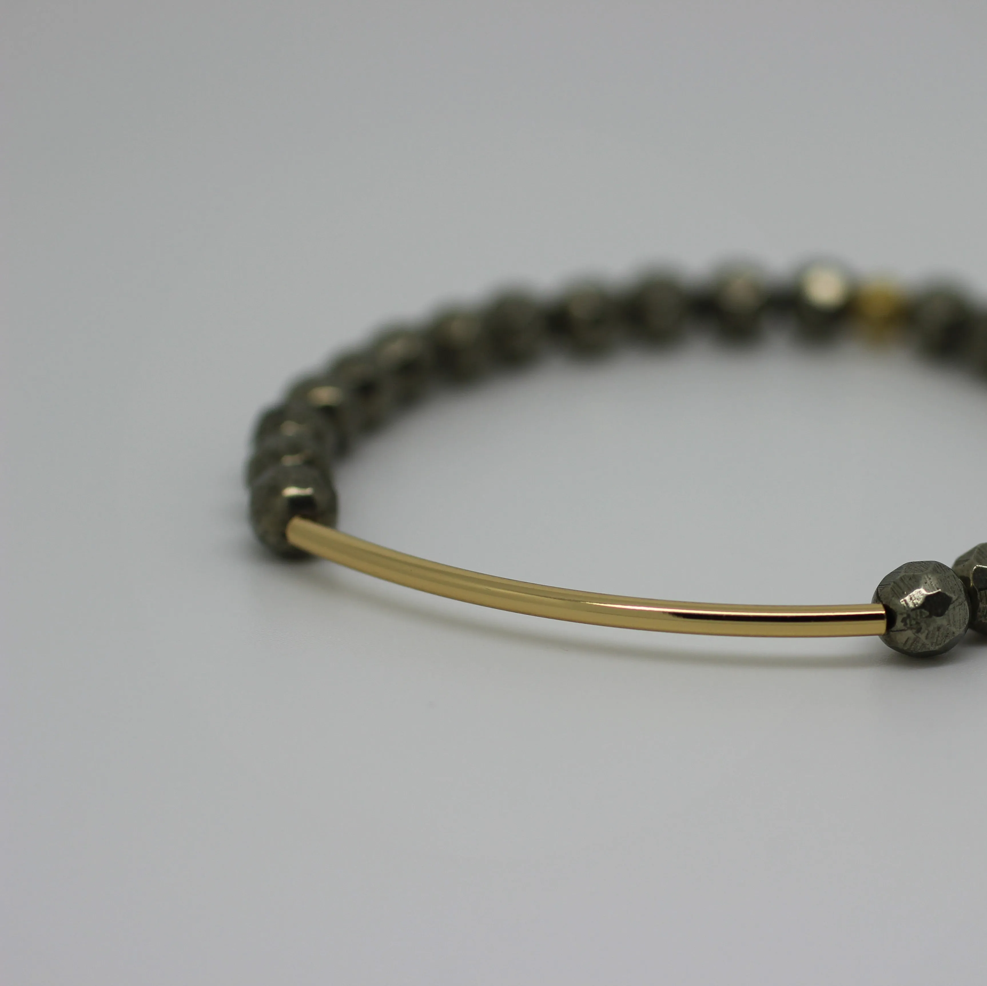 Pyrite Beaded Bracelet