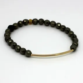 Pyrite Beaded Bracelet