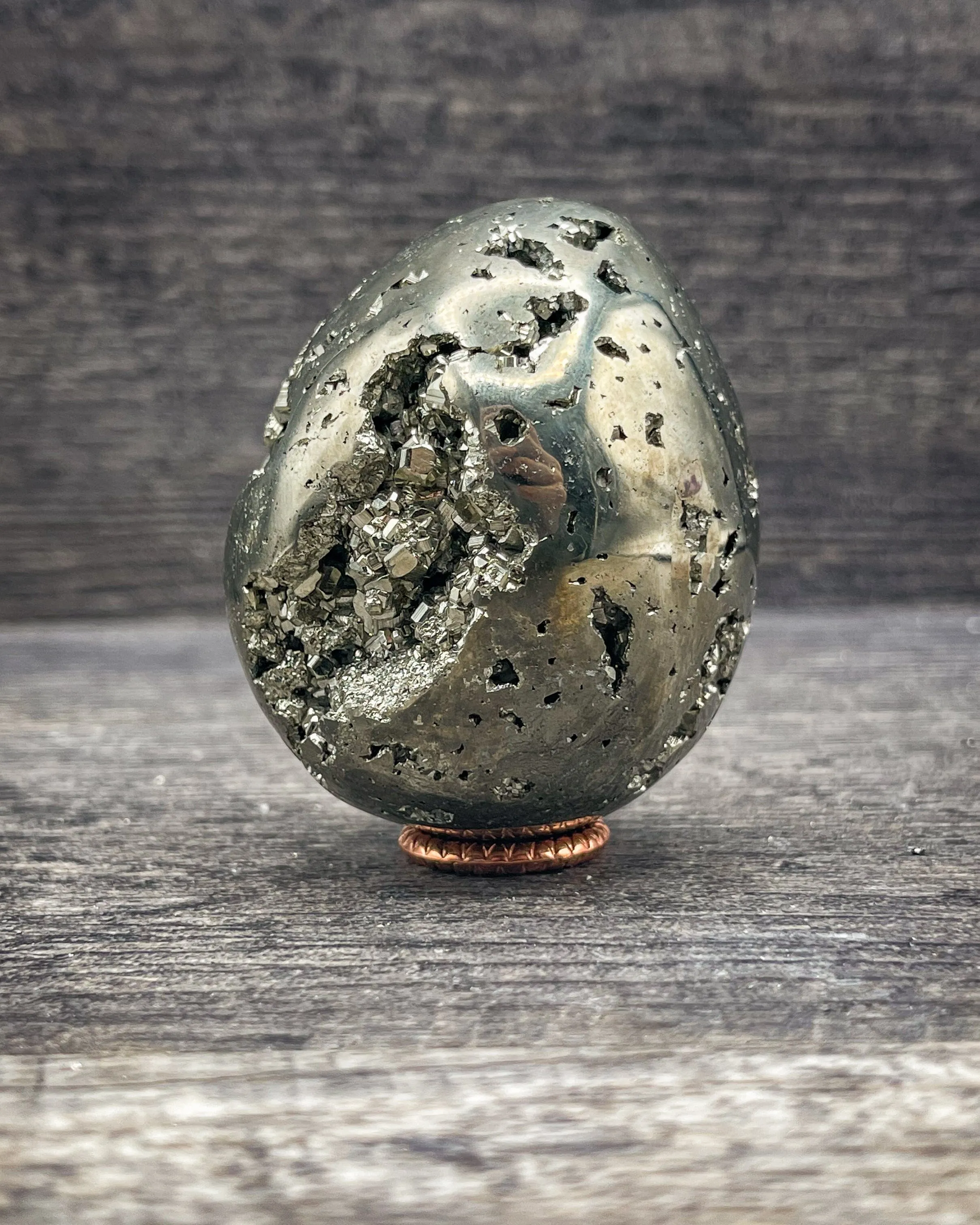 Pyrite Egg Carving, 301g