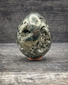 Pyrite Egg Carving, 301g