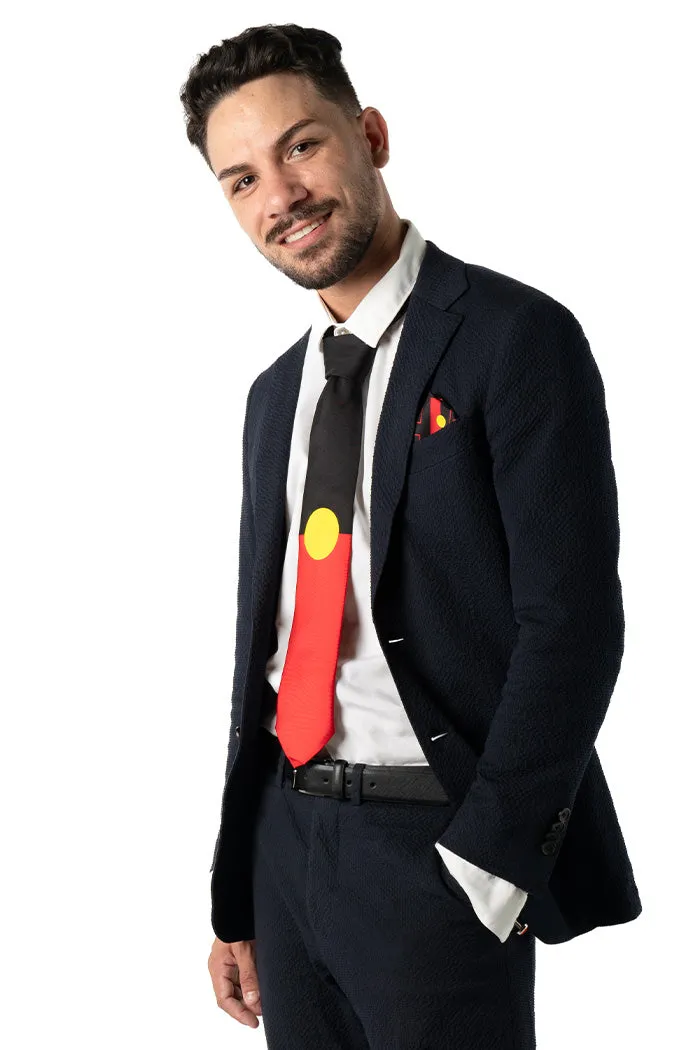 Raise The Flag Aboriginal Flag Silk Gift Box (Tie, Pocket Square, Cufflinks)