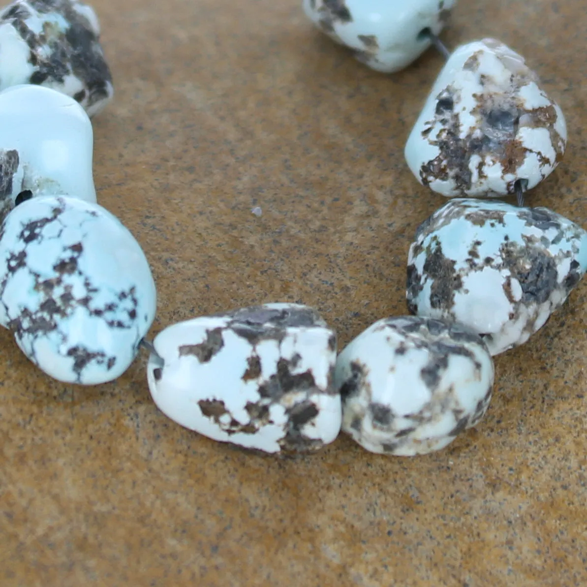 Rare LONE MOUNTAIN TURQUOISE Beads 10-13mm 3.5