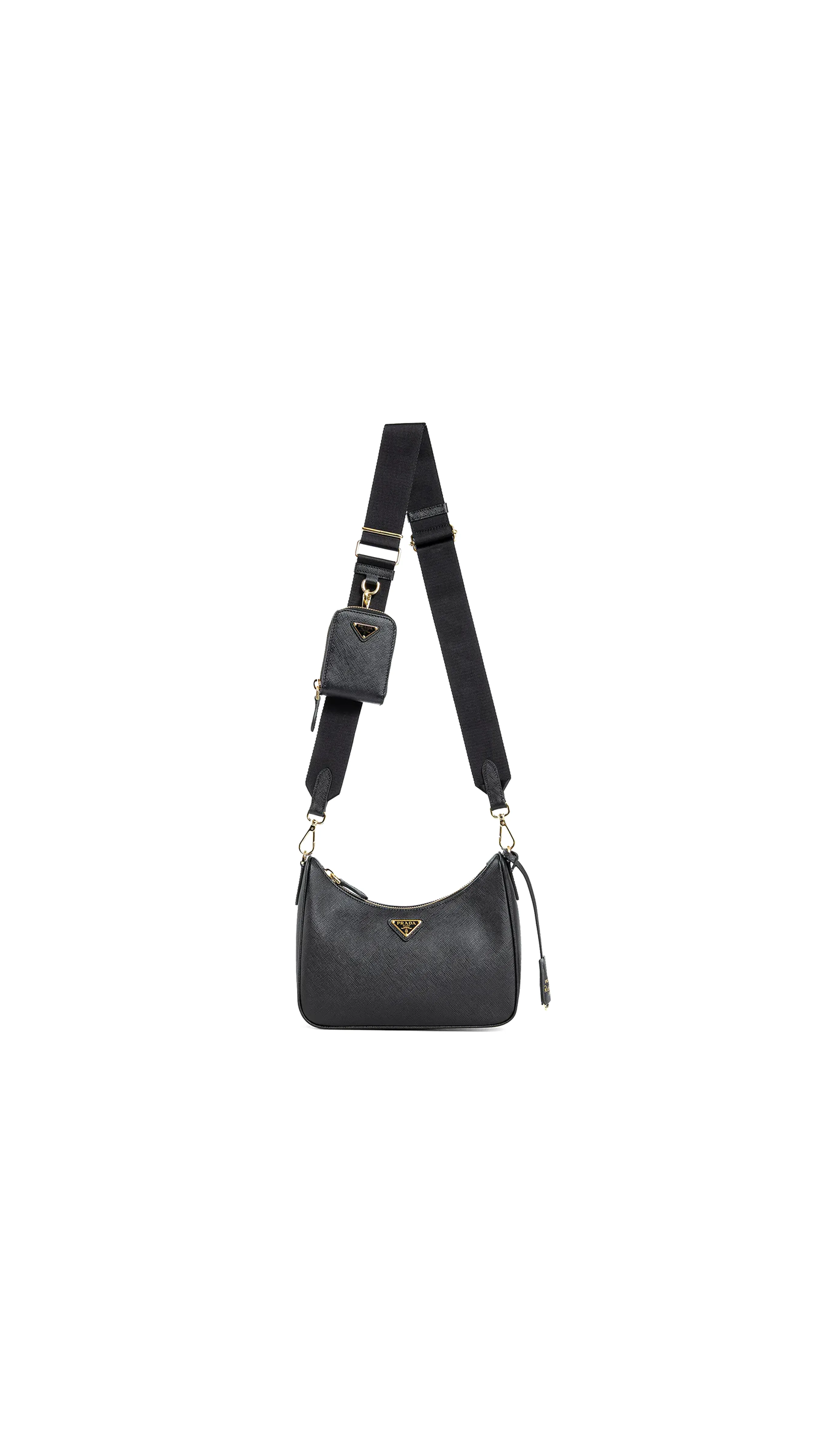 Re-Edition 2005 Saffiano Leather Bag - Black