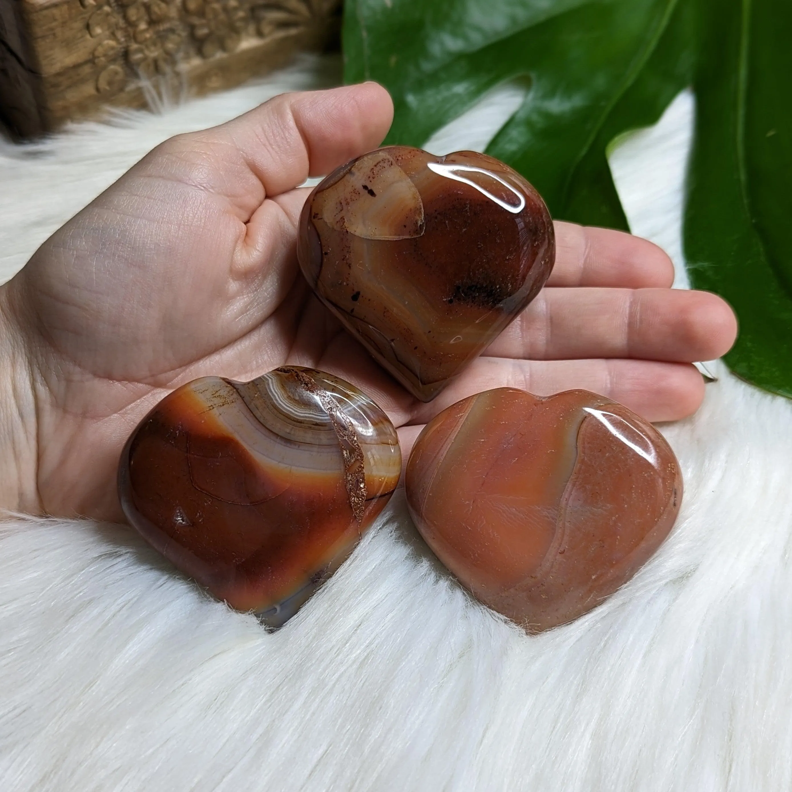 Red Carnelian Puffy Heart Carving #1~ beautifully unique