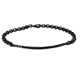 Rhodium Plated Diamond Bar Bracelet