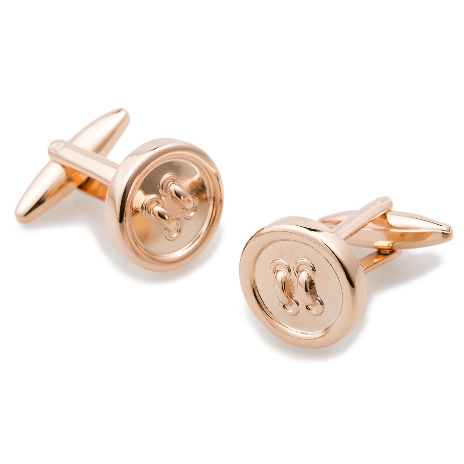 Rose Gold Button Cufflinks