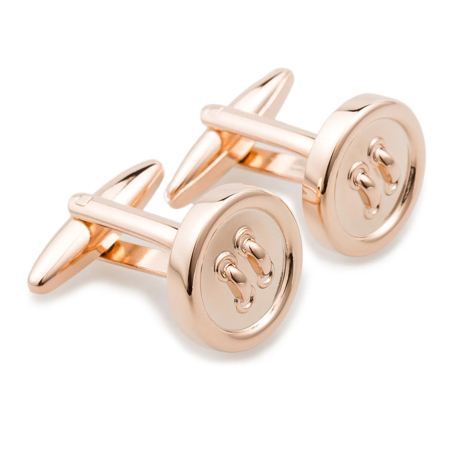 Rose Gold Button Cufflinks