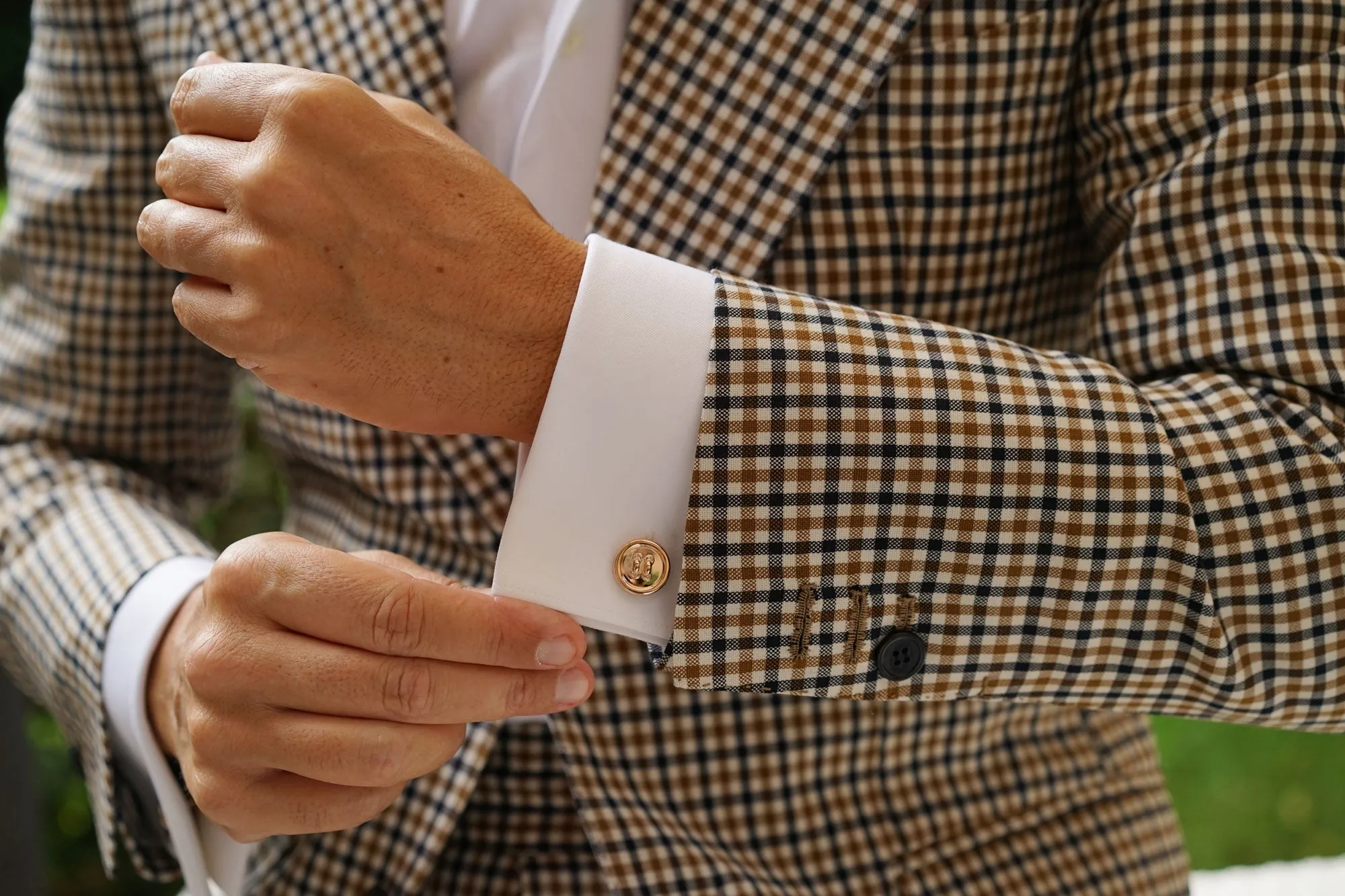 Rose Gold Button Cufflinks