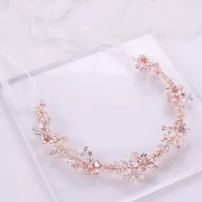 Rose gold crystal flower tiara - pre order