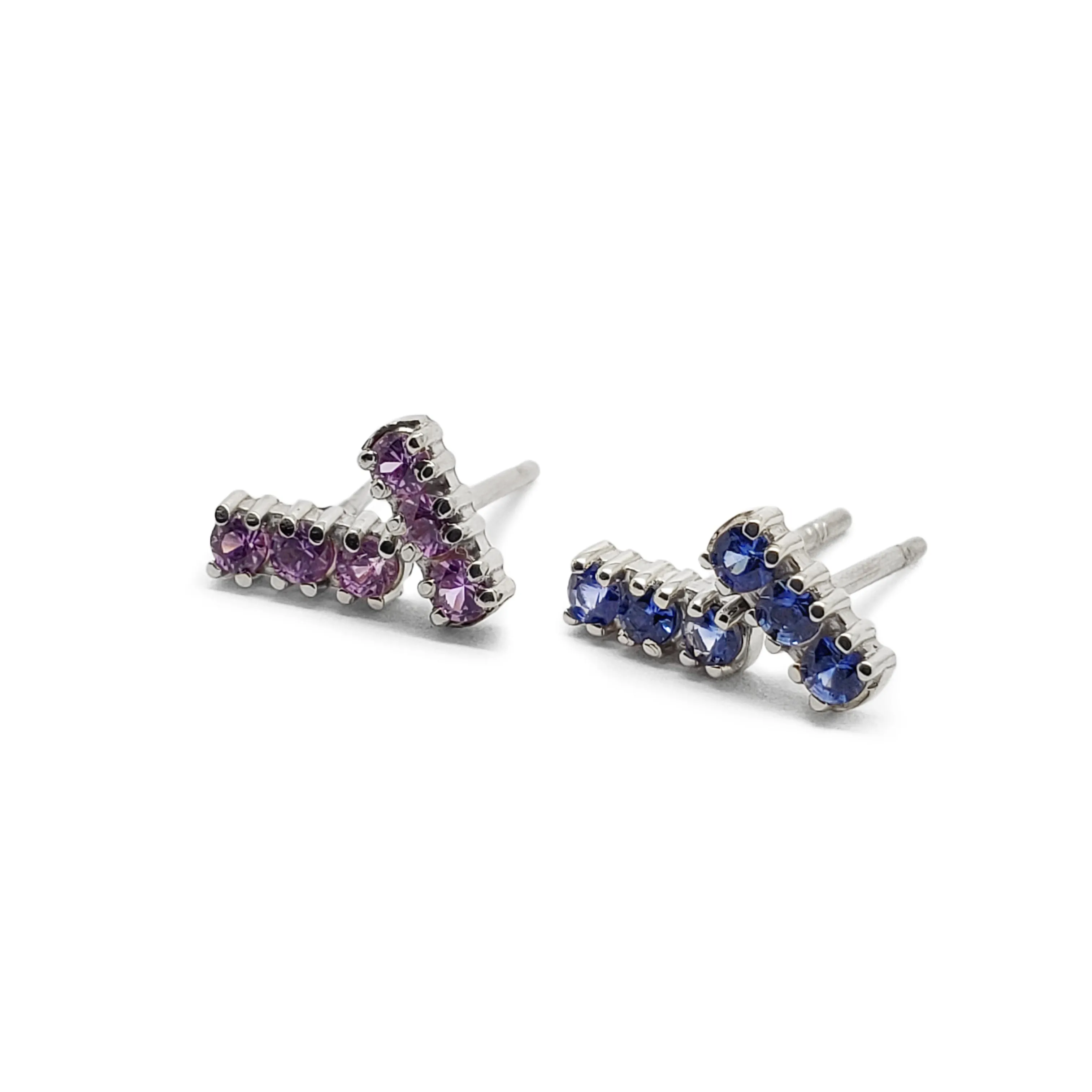 Sapphire Bar Studs