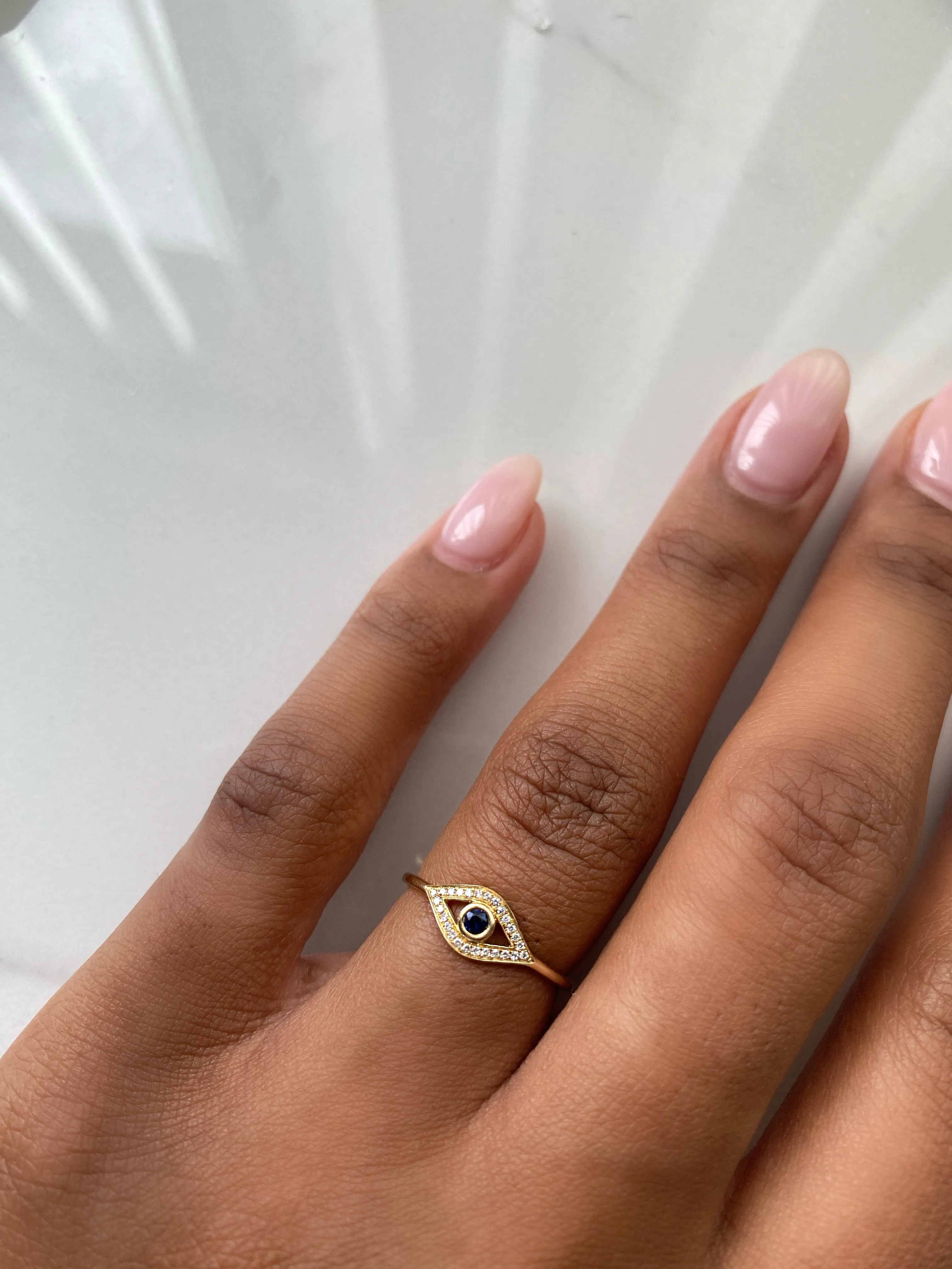 Sapphire Evil Eye Ring